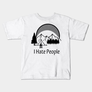 I Hate People Camping Kids T-Shirt